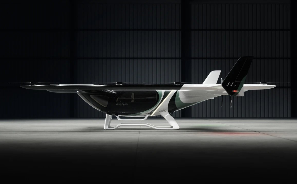 V.MO Sky Garden VTOL passenger mock-up aircraft, side view V.MO Sky Garden VTOL passenger mock-up aircraft, side view